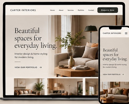 Carter Interiors website concept